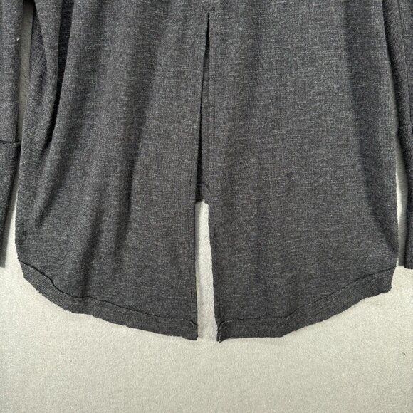 Free People We the Free Top Womens Size S Charcoal Split Back Turtleneck Hi-Low - Picture 7 of 9